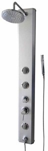 Multi sprchový panel  140 cm, hliník, 3 funkce, s pákovou baterií BASICSHOWER