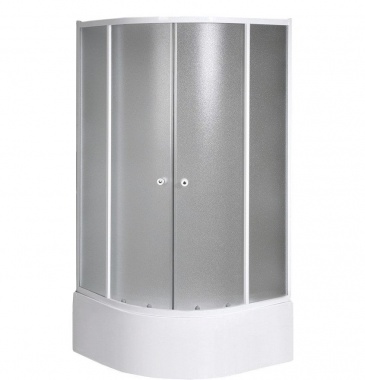 ARLEN čtvrtkruhová sprchová zástěna 800x800x1500 mm, sklo BRICK