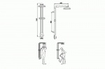Aqualine sprchový sloup TOUR  výška 1100mm SL030