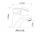 Sagittarius umyvadlová stojánková baterie Perla PR 3120