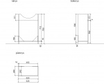 Multi skříňka s umyvadlem Simple 55cm, bílá SIMPLE55WH