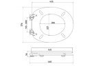 Glacera wc sedátko MDF mahagon 2077