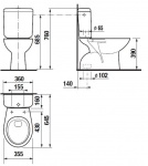 WC kombi Neo 6139.5.000.787.1 spodní odpad