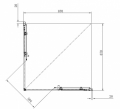 sprchový kout Anima TEX 90x90 cm SIKOTEXQ90CRS