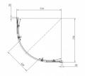 sprchový kout Anima TEX čtvrtkruh 80x80cm SIKOTEX80CRS