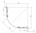 sprchový kout Anima TEX čtvrtkruh 90x90 SIKOTEXS90CRT