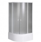 ARLEN čtvrtkruhová sprchová zástěna 800x800x1500 mm, sklo BRICK